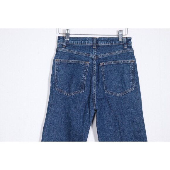 Reformation Women's 26 Dark Blue Liza Ultra High Rise Straight Leg Denim Jeans - Picture 6 of 11